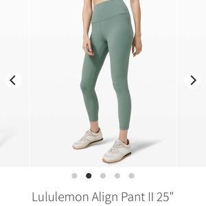 Lululemon Align Legging 25" II Tidewater Teal
